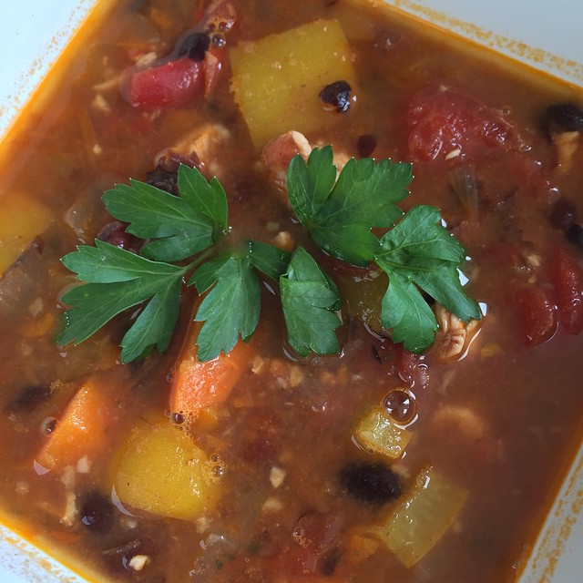 bowl of black bean soup